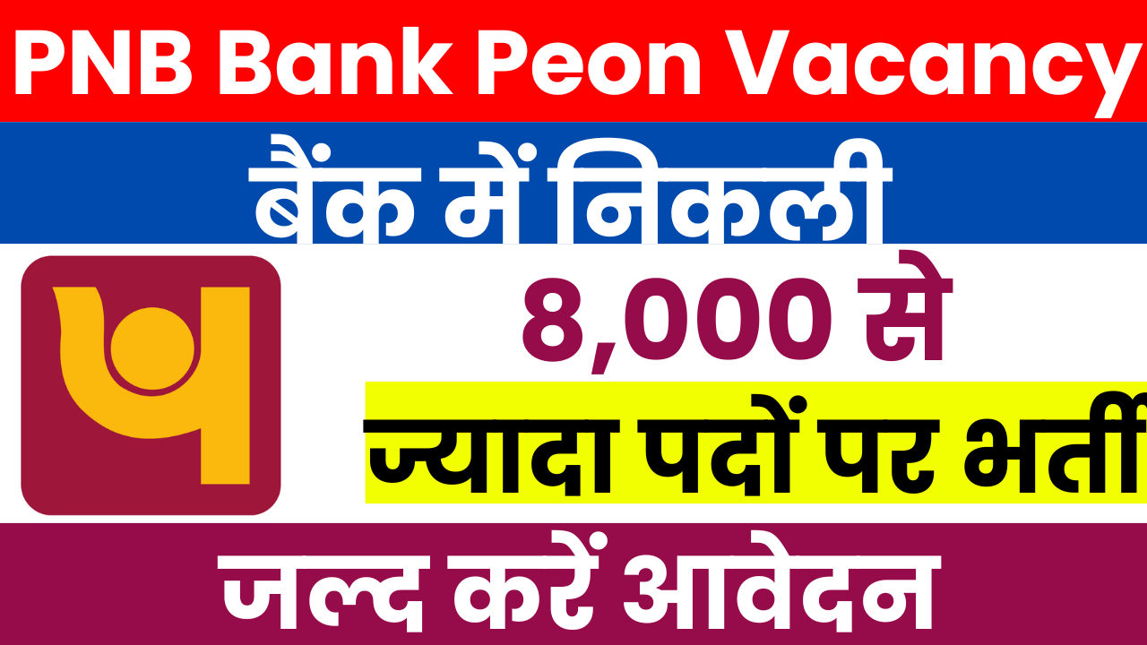 PNB Bank Peon 8K Vacancy
