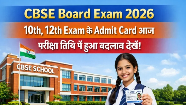 CBSE 10th 12th Exam 2026 Admit Card